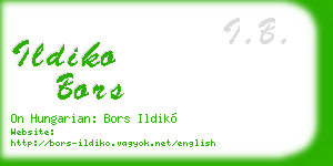 ildiko bors business card